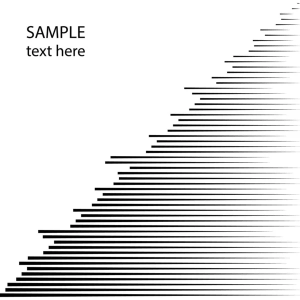 Schwarze Geschwindigkeitslinien Dreiecksform Abstrakte Form Geometrische Kunst Gestaltungselement Für Drucke — Stockvektor