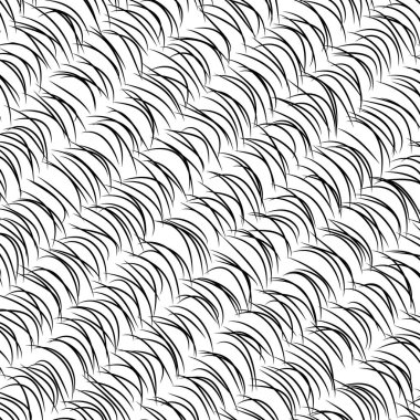 Çapraz siyah kıvrımlı çizgiler. Soyut sanat. Dalgalı çizgileri olan dijital görüntü. Vektör çizimi. İzler için ideal, soyut arkaplan, posterler, tekstil deseni, dövme ve web tasarımı