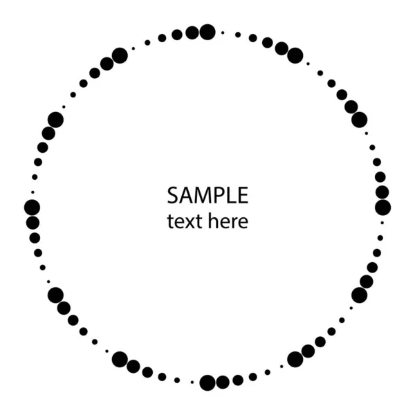 Радиальная Абстрактная Черная Половинчатая Точечная Форма Элемент Дизайна Рамки Логотипа — стоковый вектор