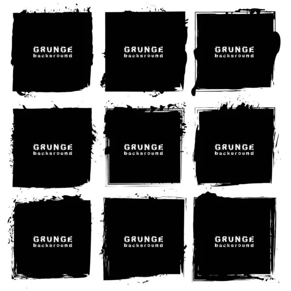 Σετ Από Ασπρόμαυρες Υφές Grunge Διανυσματική Απεικόνιση — Διανυσματικό Αρχείο