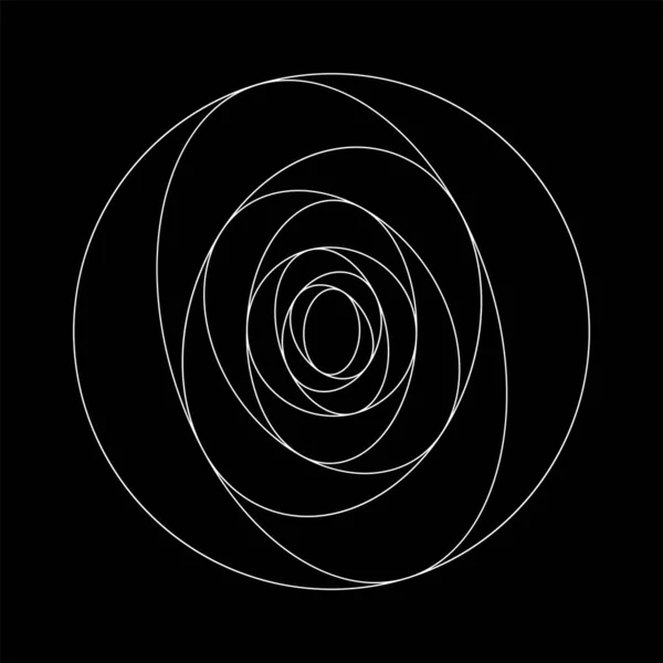 White Abstract Lines Circle Form — ストックベクタ