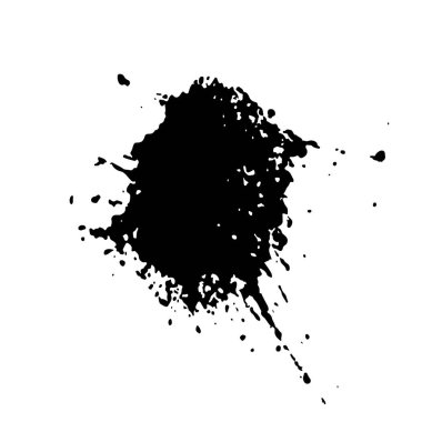 Siyah grunge sıçrama dokusu, vektör illüstrasyonu