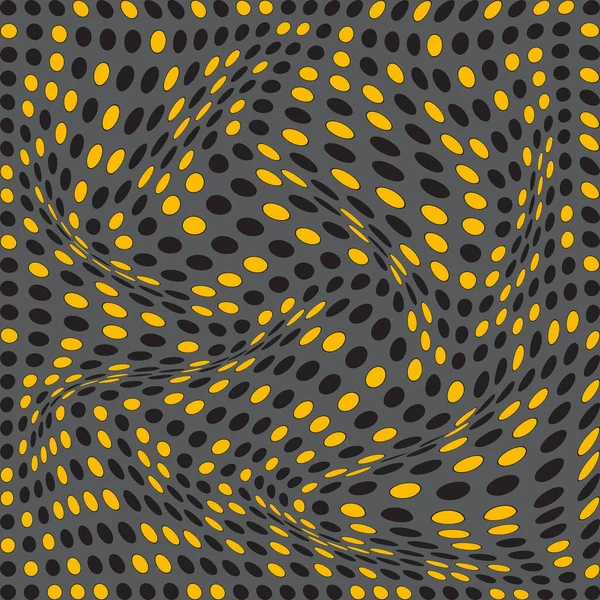 Abstrato Cinza Amarelo Círculos Distorcidos Formulário Fundo Cinzento Elemento Design — Vetor de Stock