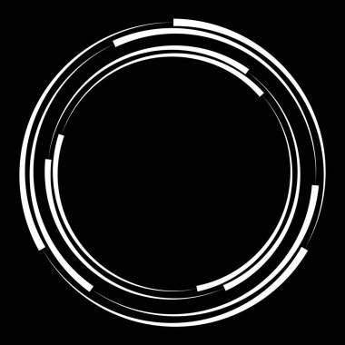 Yuvarlak formda vektör hız çizgileri, vektör illüstrasyonu