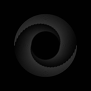  Sarmal şekildeki beyaz çizgiler, vektör illüstrasyonu