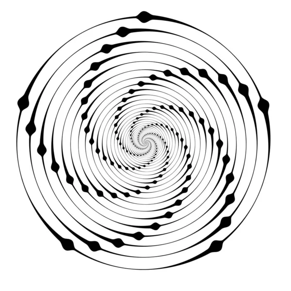 Girdap formunda siyah soyut şekil, vektör illüstrasyonu