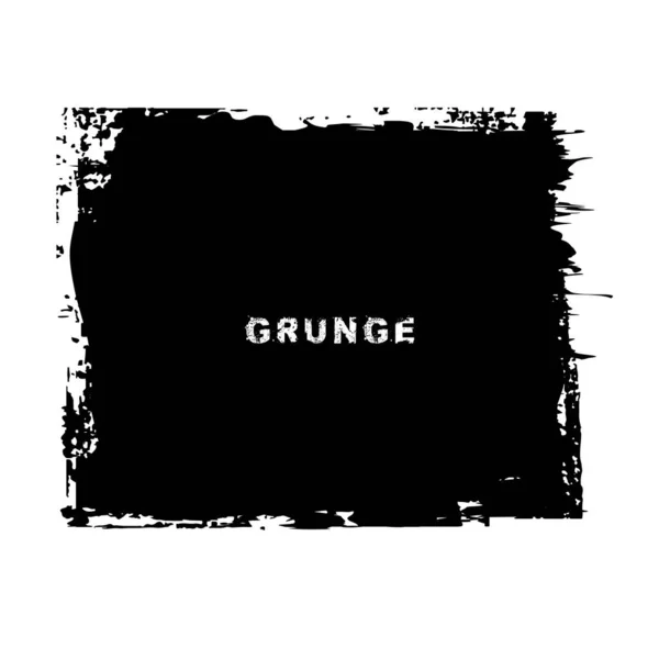 Zwarte Vintage Grunge Noodlijdend Frame Vector Illustratie — Stockvector