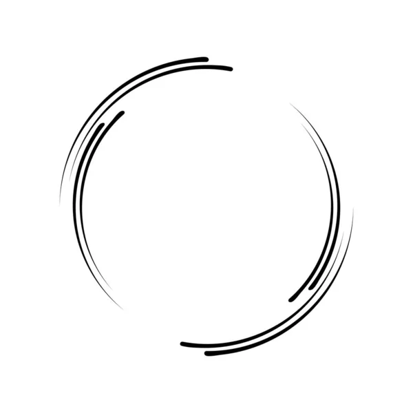 Yuvarlak formda vektör hız çizgileri, vektör illüstrasyonu