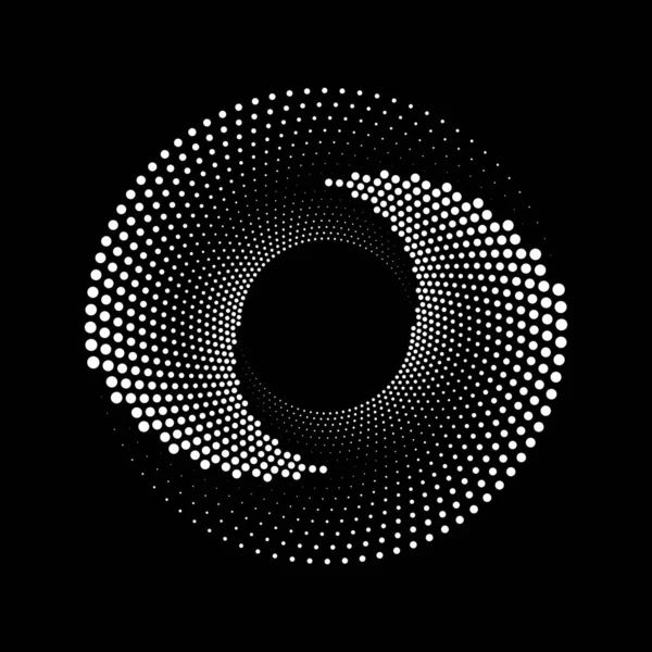 Sarmal şekildeki beyaz noktalı çizgiler, vektör illüstrasyonu