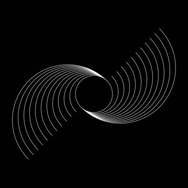 Lignes Blanches Forme Cercle Illustration Vectorielle — Image vectorielle