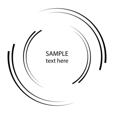 Soyut döndürülmüş yuvarlak şekil, vektör illüstrasyonu
