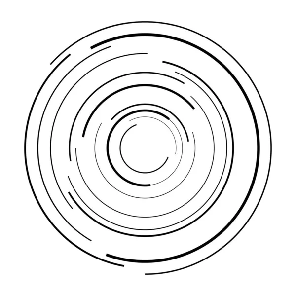 Astratto Forma Rotonda Ruotata Illustrazione Vettoriale — Vettoriale Stock