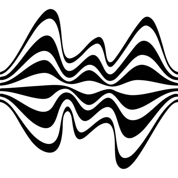Abstract Waves Distorted Striped Vector Wallpaper — Stock Vector