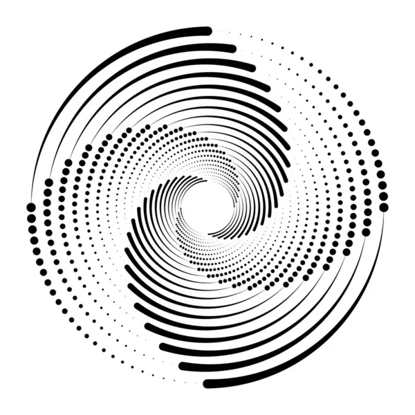 Abstrakt Gedrehte Runde Form Vektorillustration — Stockvektor