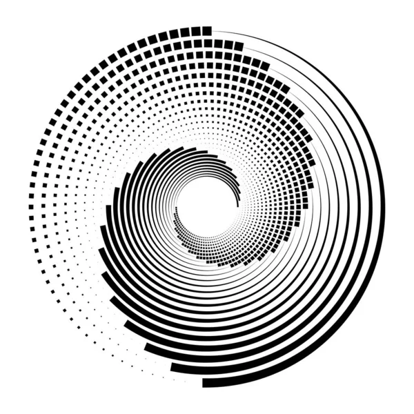 Abstraktní Otočný Kruhový Tvar Vektorová Ilustrace — Stockový vektor