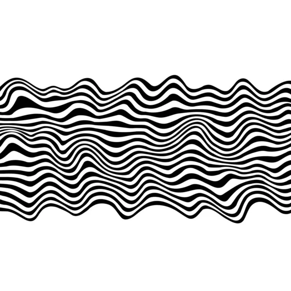 抽象的な波歪んだ縞模様のベクトル壁紙 — ストックベクタ