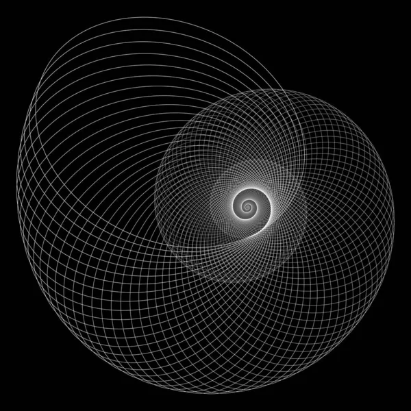 Abstracte Roterende Ronde Vorm Vectorafbeelding — Stockvector