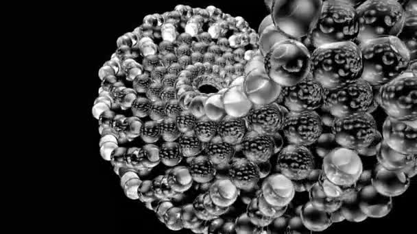 Animation Fractales Mobiles Sphères Verre — Video
