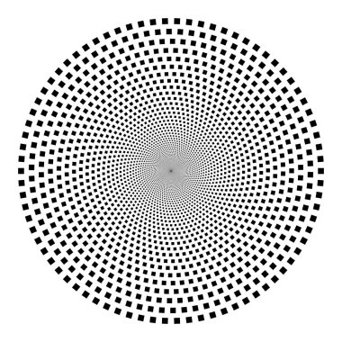 Siyah soyut kare noktalı şekil