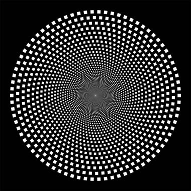 Beyaz soyut kare noktalı şekil