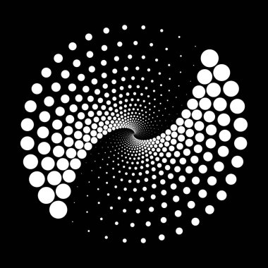 Beyaz yarım ton noktalar şekli