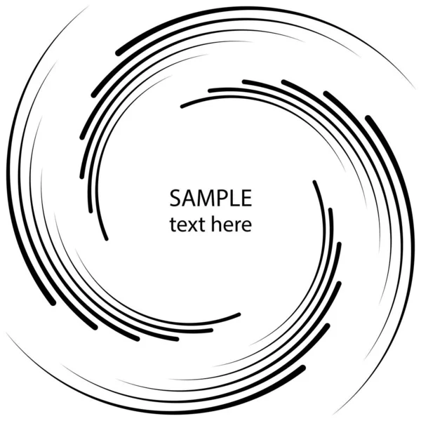 Vector Zwart Abstract Vortex Frame — Stockvector