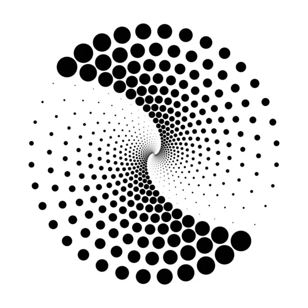 Black Halftone Dots Shape Background — Stock Vector