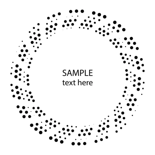 Vector Negro Forma Punto Medio Tono Forma Círculo — Archivo Imágenes Vectoriales