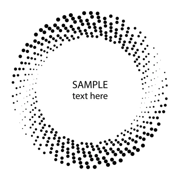 Vector Negro Forma Punto Medio Tono Forma Anillo — Archivo Imágenes Vectoriales