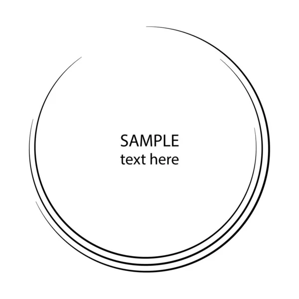 Çember biçiminde siyah vektör çizgileri