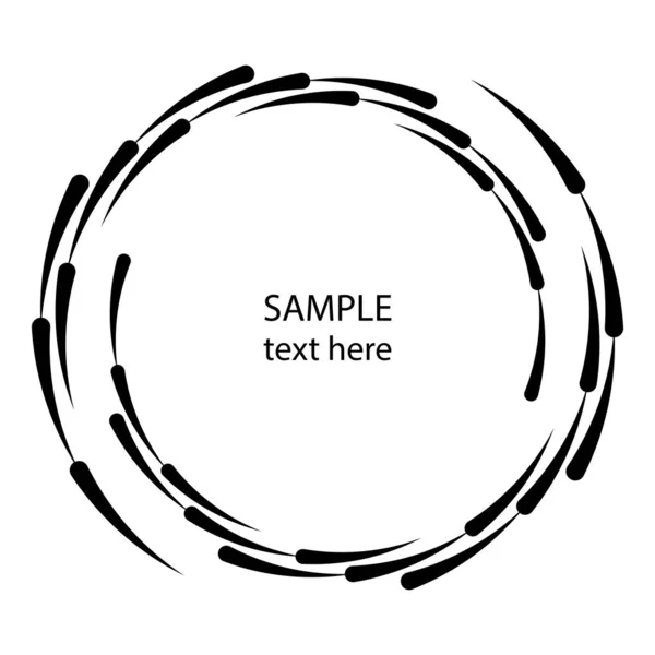 Вигнуті Чорні Смуги Круглій Формі — стоковий вектор