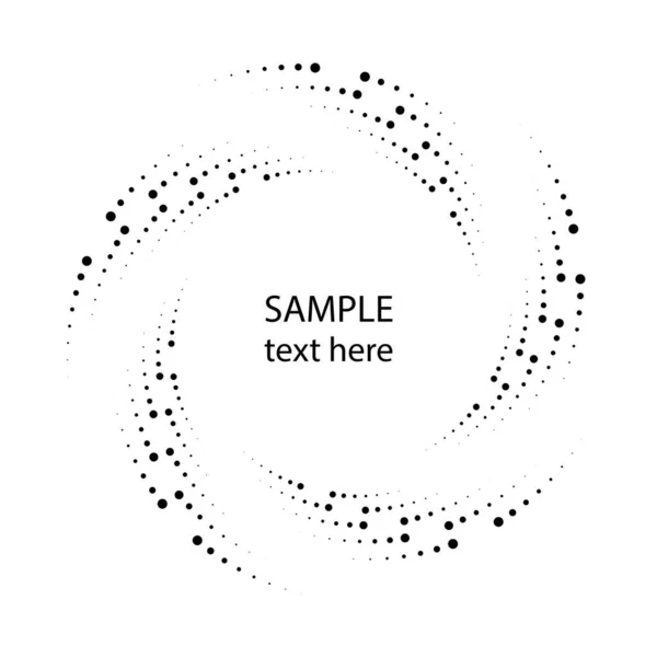 Halftone Zwarte Stippellijnen Cirkelvorm — Stockvector