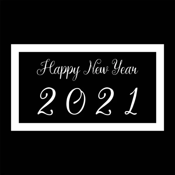 Feliz Año Nuevo 2021 Vector Fondo Con Números — Vector de stock