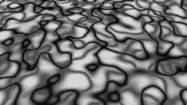 黑白液体3D动画 — 图库视频影像