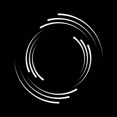 Radyal, yayılan çizgiler. Dairesel, dairesel, eş merkezli, volta, dairesel. Dairesel, efekt dairesel, stok vektör illüstrasyonu - klip