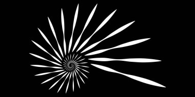 Çiçeğin soyut geometrik şekli, vektör, illüstrasyon, stok, klip- sanat grafikleri. resim grafikleri, siyah ve beyaz tasarım