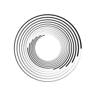 Soyut spiral, girdap, dönme elementi. Dönen paraşüt, ute, volvortex. radyal şekil