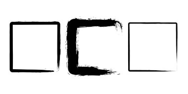 Siyah mürekkep darbelerinin vektör kümesi.