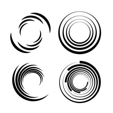 Soyut çemberler. Vektör illüstrasyonu
