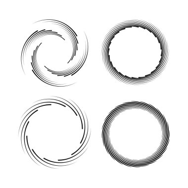 Sarmal formda siyah çizgiler kümesi