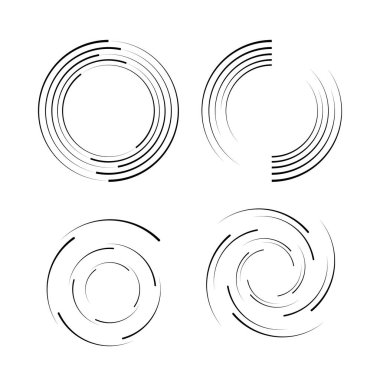 Yuvarlak dairenin vektör kümesi. el çizilmiş daire simgeleri.