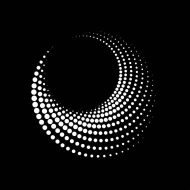 Soyut yarım ton modeli, vektör illüstrasyonu. Yarım ton ögesi.