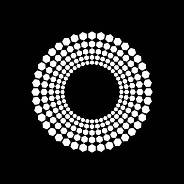 Geometrik çember soyut vektör çizimi