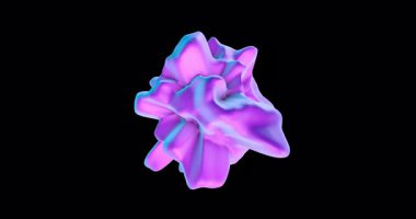 soyut pembe ve mavi dalgalı şekil.