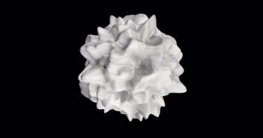 abstract glossy silver shape, close up