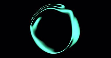 abstract Wavy cyan glowing ball