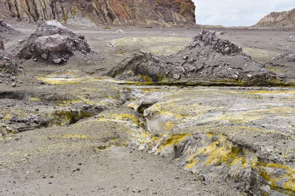 Spaccatura vulcanica a White Island, Nuova Zelanda — Foto Stock