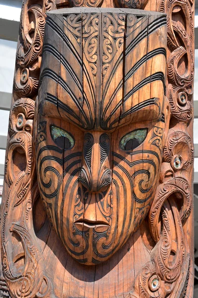 Ancient Maori carving Stock Image