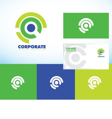 Kurumsal iş soyut daire logo koymak  