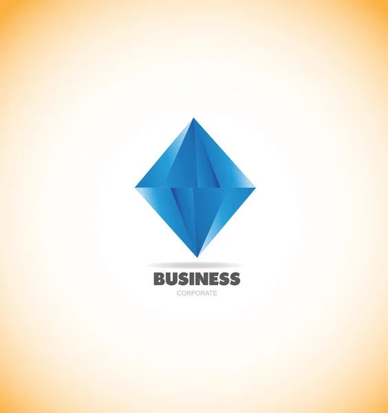 Business corporate diamond logo icon — Stock Vector